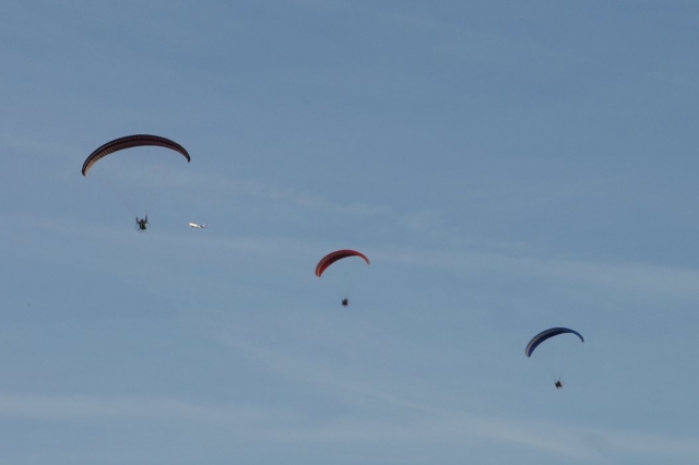 Volando en paramotor